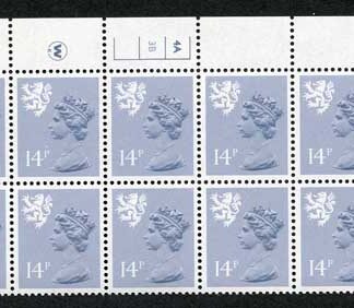 S-JCD14A 14p Steel Blue Scotland Waddington PCP/PVAD 4A/3B No Dot U/M