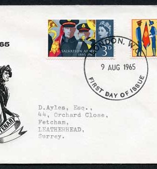 SG665/6p 1965 S. Army Phosphor Illustrated First Day Cover.