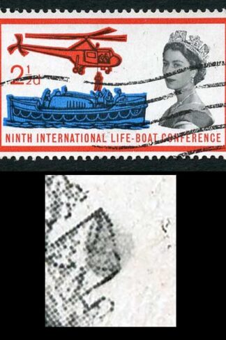 Spec W34b 1963 2 1/2d Lifeboat (Ordinary) with Shaded Diadem Variety U/M
