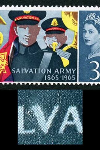 Spec W61b 1965 3d Salvation Army with Variety Retouch to V U/M