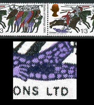 SG712b 1966 1/3 Hastings (Ordinary) with Club Flaw Variety U/M