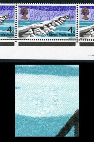 Spec W130c 1967 4d Bridges with Retouched O Variety Strip of 3 U/M