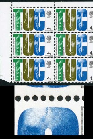 Spec W134b 1968 4d Anniversaries Large Retouch on C (Variety is U/M)