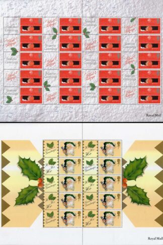 SG LS2 and LS3 2000 Christmas POST OFFICE 2000 IMPRINT Smilers Sheet Perfect U/M