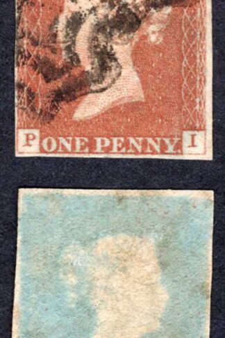 1841 Penny Red (PI) Plate 36 Fine Four Margins NORWICH CROSS