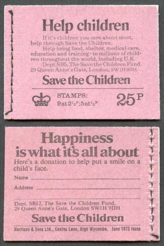 DH52 25p Stitched Booklet June 1973