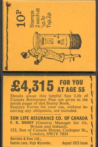 DN61 10p Stitched Booklet August 1973