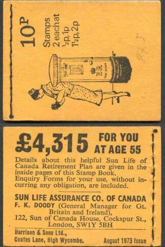 DN61 10p Stitched Booklet August 1973
