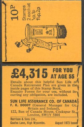 DN61 10p Stitched Booklet August 1973