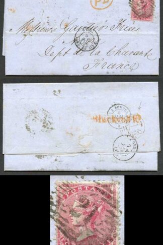 4d Medium Garter on cover to France
