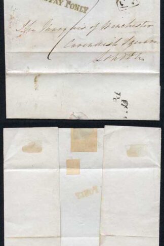 1838 17 Feb Wrapper to the Marquis of Winchester SUPERB Unframed TO PAY 1d. ONLY