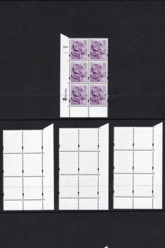 SGEN6b/7b/11b/17a England 2nd 1st 44p and 72p white borders HEAD TYPE 1 Cyl blo