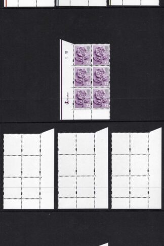 SGEN6b/7b/11b/17a England 2nd 1st 44p and 72p white borders HEAD TYPE 1 Cyl blo