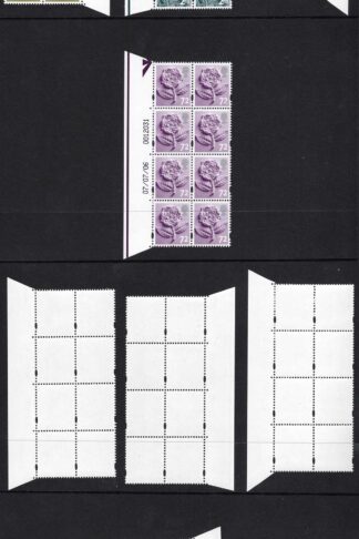 SGEN6b/7b/11b/17a England 2nd 1st 44p and 72p white border HEAD TYPE 1 Warrant