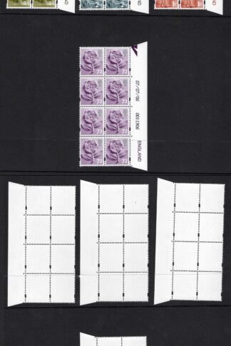 SGEN6b/7b/11b/17a England 2nd 1st 44p and 72p white border HEAD TYPE 1 Warrant