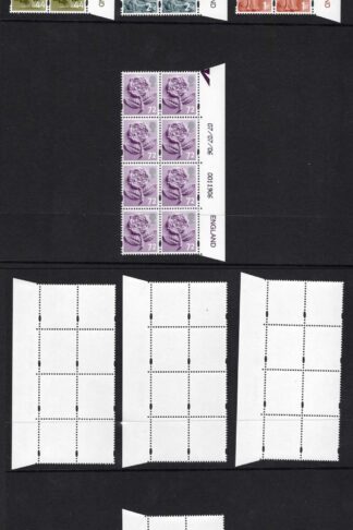 SGEN6b/7b/11b/17a England 2nd 1st 44p and 72p white border HEAD TYPE 1 Warrant