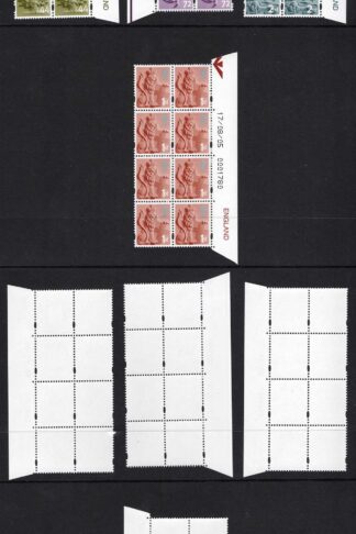 SGEN6b/7b/11b/17a England 2nd 1st 44p and 72p white border HEAD TYPE 1 Warrant