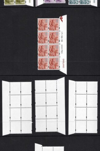 SGEN6b/7b/11b/17a England 2nd 1st 44p and 72p white border HEAD TYPE 1 Warrant