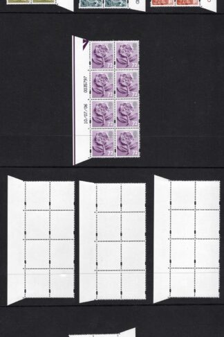 SGEN6b/7b/11b/17a England 2nd 1st 44p and 72p white border HEAD TYPE 1 Warrant