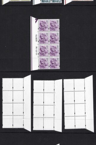 SGEN6b/7b/11b/17a England 2nd 1st 44p and 72p white border HEAD TYPE 1 Warrant