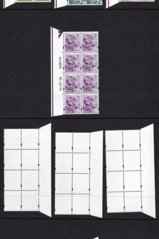 SGEN6b/7b/11b/17a England 2nd 1st 44p and 72p white border HEAD TYPE 1 Warrant