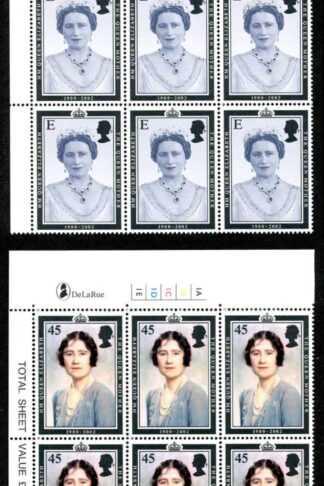 SG1507-10 1990 Queen Mother Set in Cylinder Blocks of 6 U/M