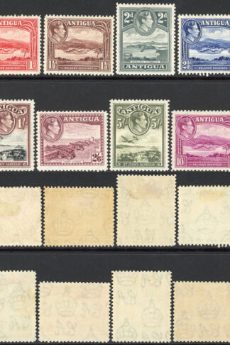 Antigua SG98/109 KGVI Set of 12 Wmk Mult Script CA M/M