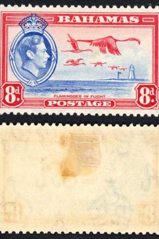 Bahamas SG160 KGVI 8d Ultramarine and Scarlet M/M