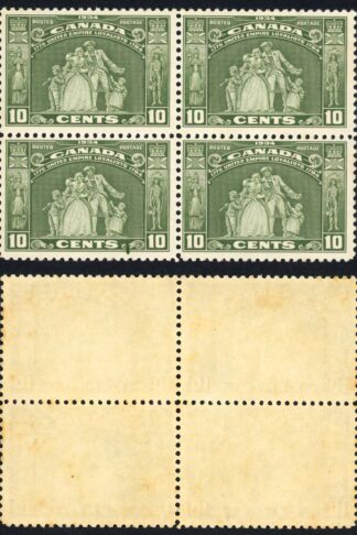 Canada SG333 10c 150 Anniv of United Empire Loyalists U/M Block (some toning)