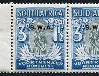 South West Africa SG95 (two light tone spots) U/M