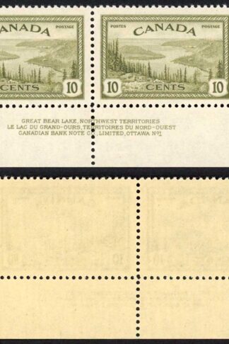 Canada SG402 10 cent Peace Corner Plate Pair U/M (bend)