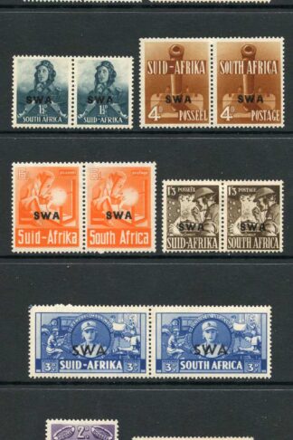 South West Africa SG114/22 set of 9 M/Mint