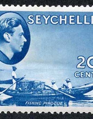 Seychelles SG140 KGVI 20 cent Blue M/Mint