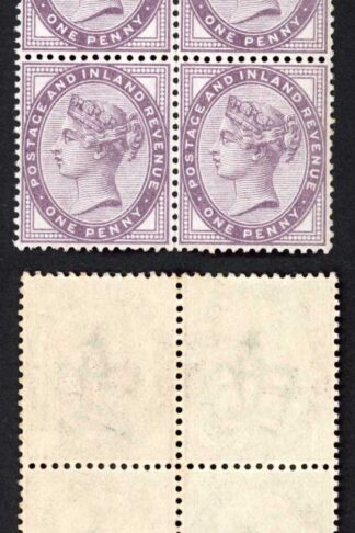 SG172 Penny Lilac 16 Dots Block of 8 U/M
