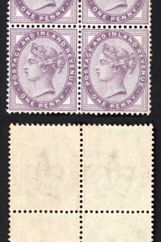SG172 Penny Lilac 16 Dots Block of 8 U/M