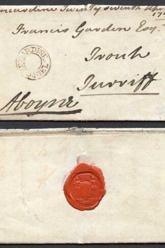 1798 entire with a fine strike of the double ring undated Kincardine/Oniel