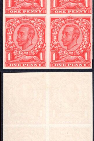 1d Downey in Scarlet (trial f) on John Allen Paper Machine Finished Underside