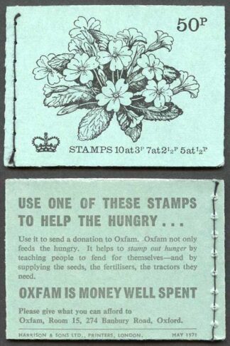 DT2 50p Machin Booklet dated May 1971