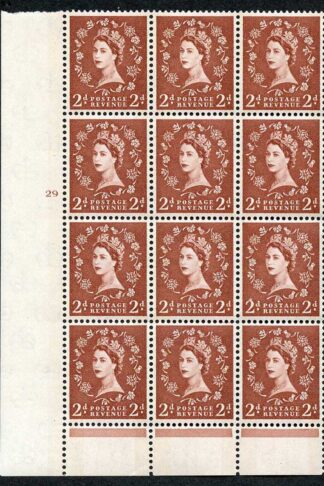 Spec S46 2d Light Red-brown Wmk Crowns Two Blue Phos Bands Cyl 29 No Dot U/M