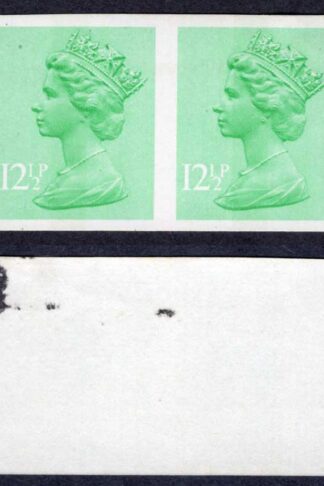 SG X898a 1982 12.5p (CB) IMPERF PAIR (some paper adherence on reverse) U/M
