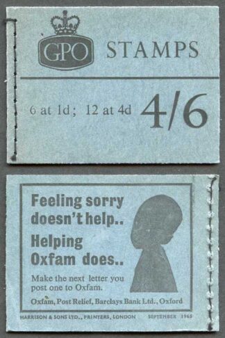 L60 4/6 Wilding Booklet dated September 1965 none phosphor