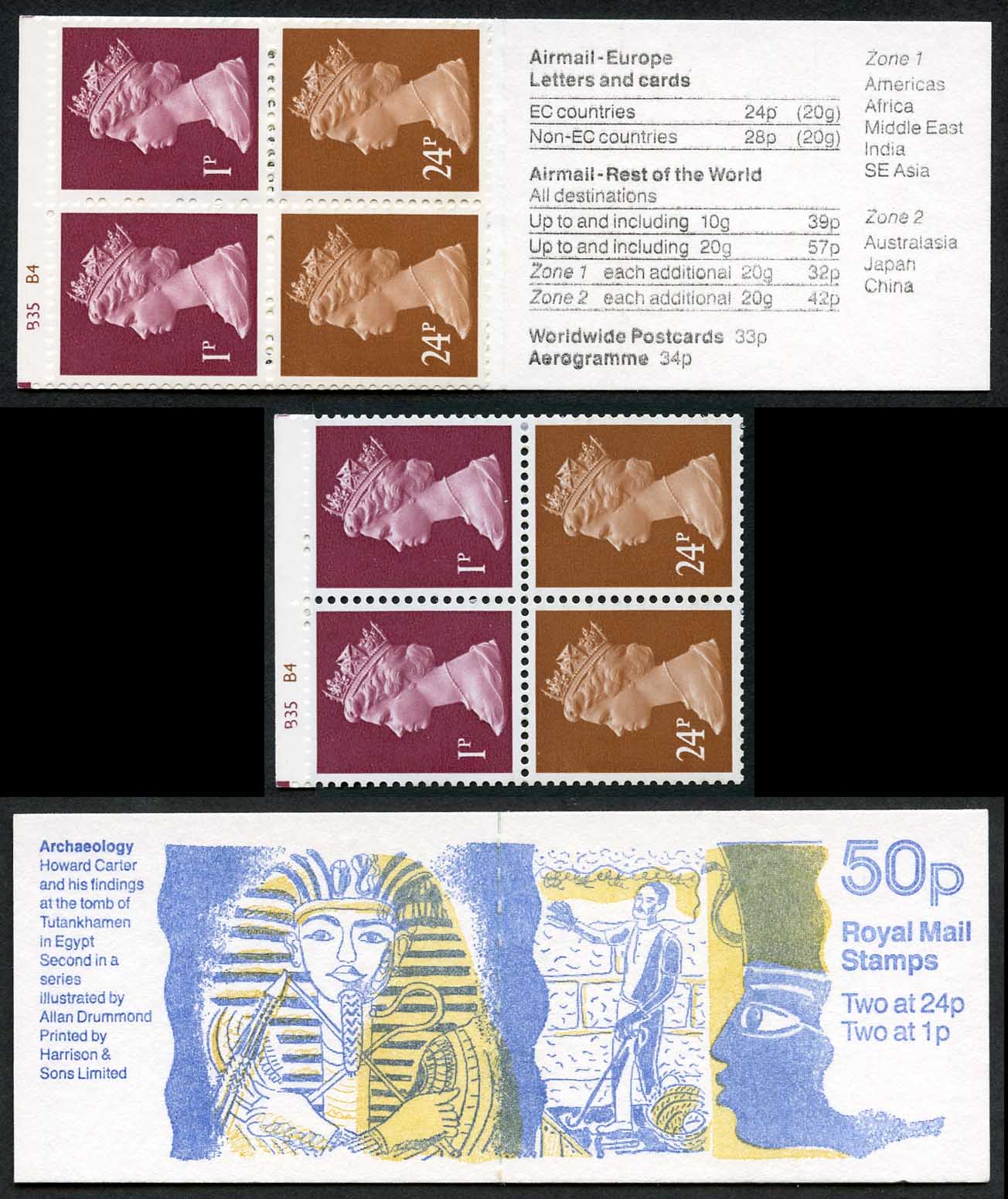 DB14(19) 1992 50p No. 2 Howard Carter Cyl B34 B4