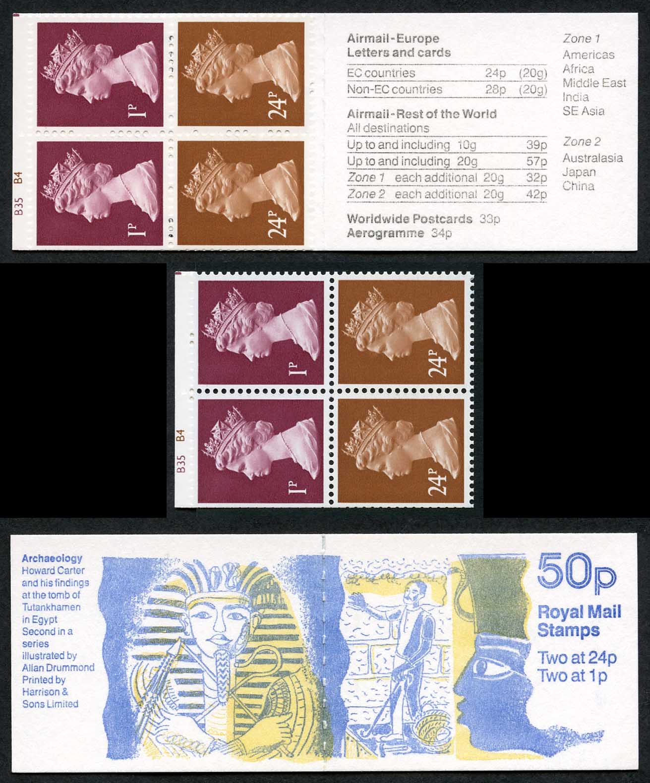 DB14(19) 1992 50p No. 2 Howard Carter Cyl B34 B4