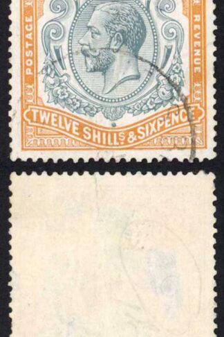 Bermuda SG94 KGV 12/6 Key Plate Grey and Orange (repaired tear) Bailys Bay CDS