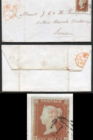 1841 Penny Red (NG) Plate 142 CLEAR PROFILE on Cover