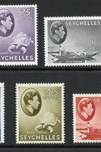 Seychelles SG135/49 1938-49 KGVI Set of 25 Wmk Mult Script CA M/M