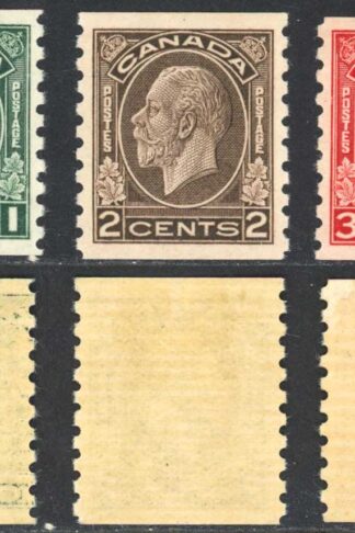 Canada SG326/8 1933 KGV Coil Stamps Imperf x Perf 8.5 Set M/M