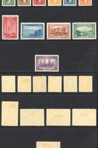 Canada SG357-67 1937-38 Postage Set of 11 M/M