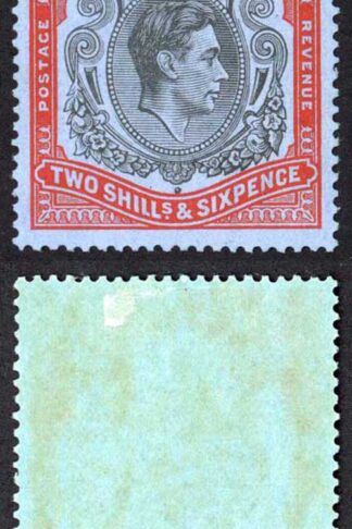 Bermuda SG117 1938-53 KGVI 2/6 Black and Red/Grey-blue M/M