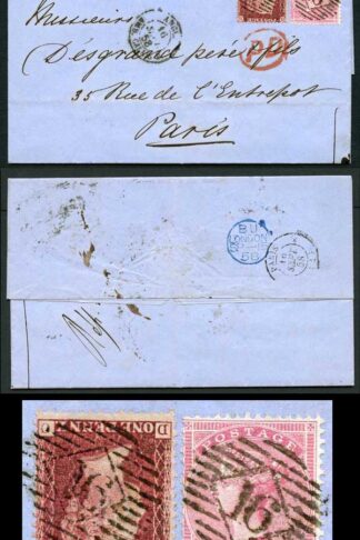 4d Large Garter and Penny Star (DC) on SUPERB entire to Paris